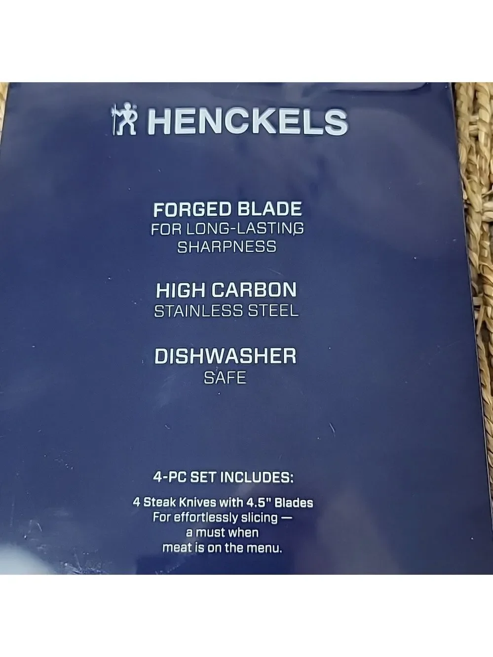 Henckels steak knife 4 piece set nwt new with tags